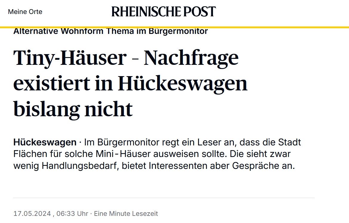 Mehr über den Artikel erfahren Rheinische Post vom 17.05.2024